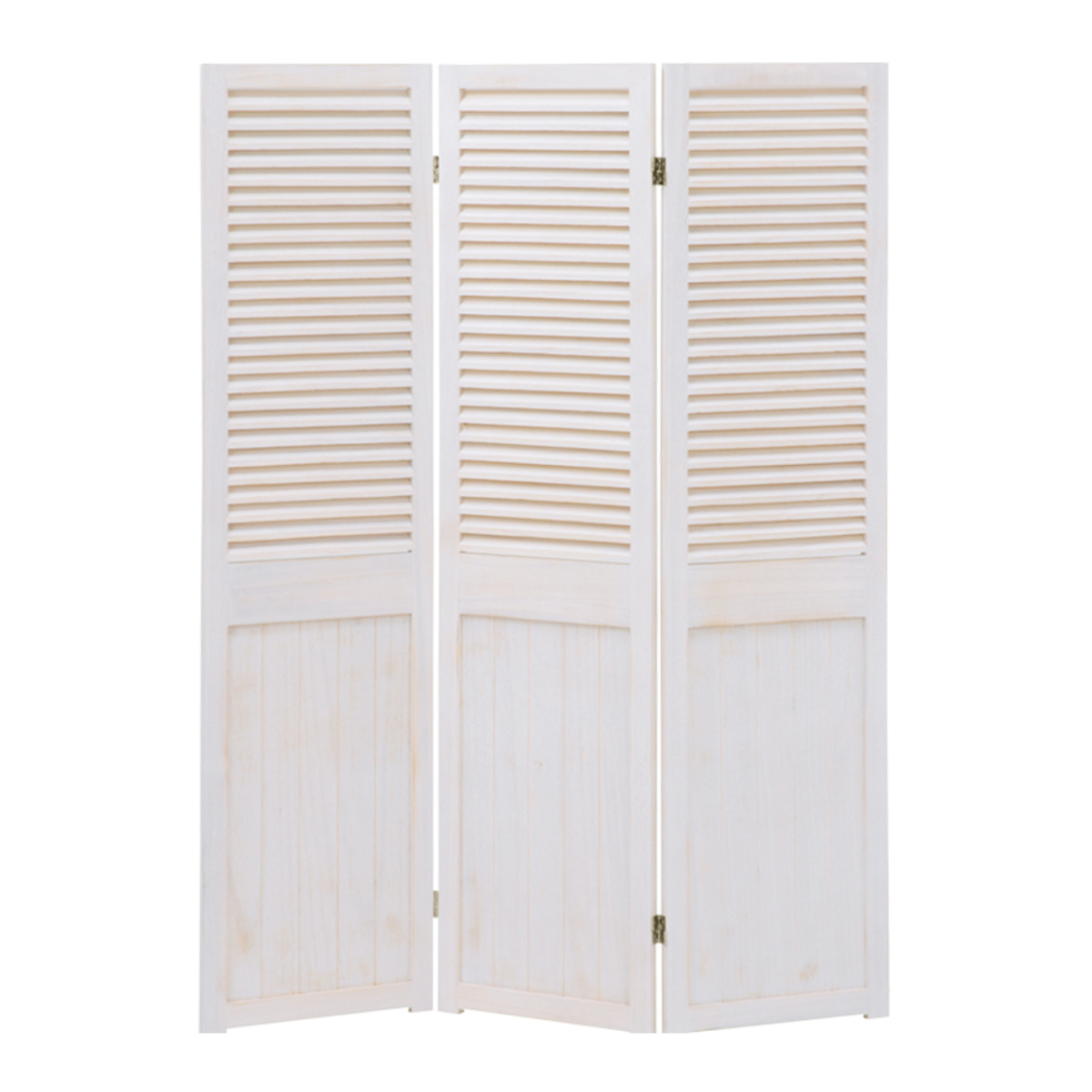 HAGiHARA（萩原） パーテーション 3連 衝立 ルーバー風 天然木