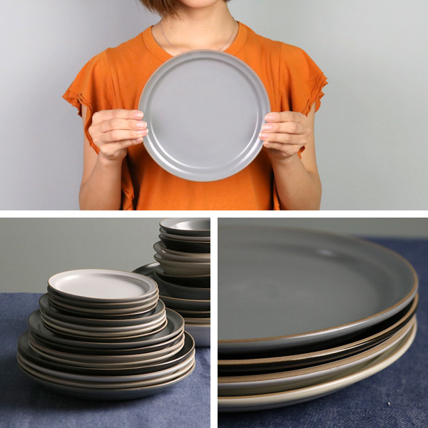 プレート 20cm M エッジライン 陶器 食器 同色5枚セット （ 食洗機対応