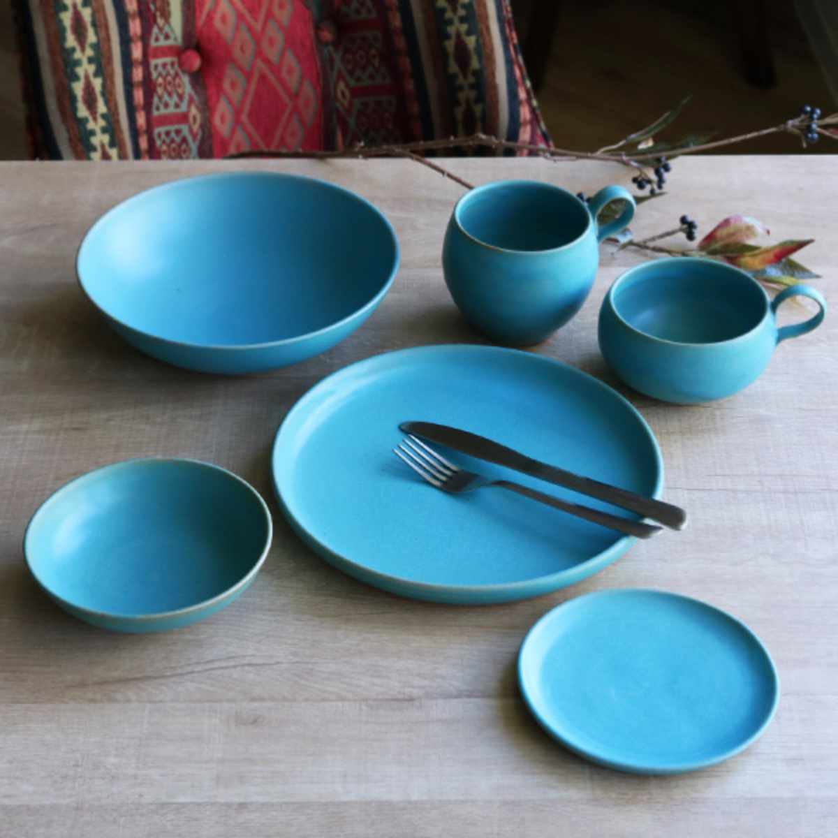 ボウル 21cm Blueシリーズ 陶器 食器 笠間焼 日本製 （ お皿 皿 カレー