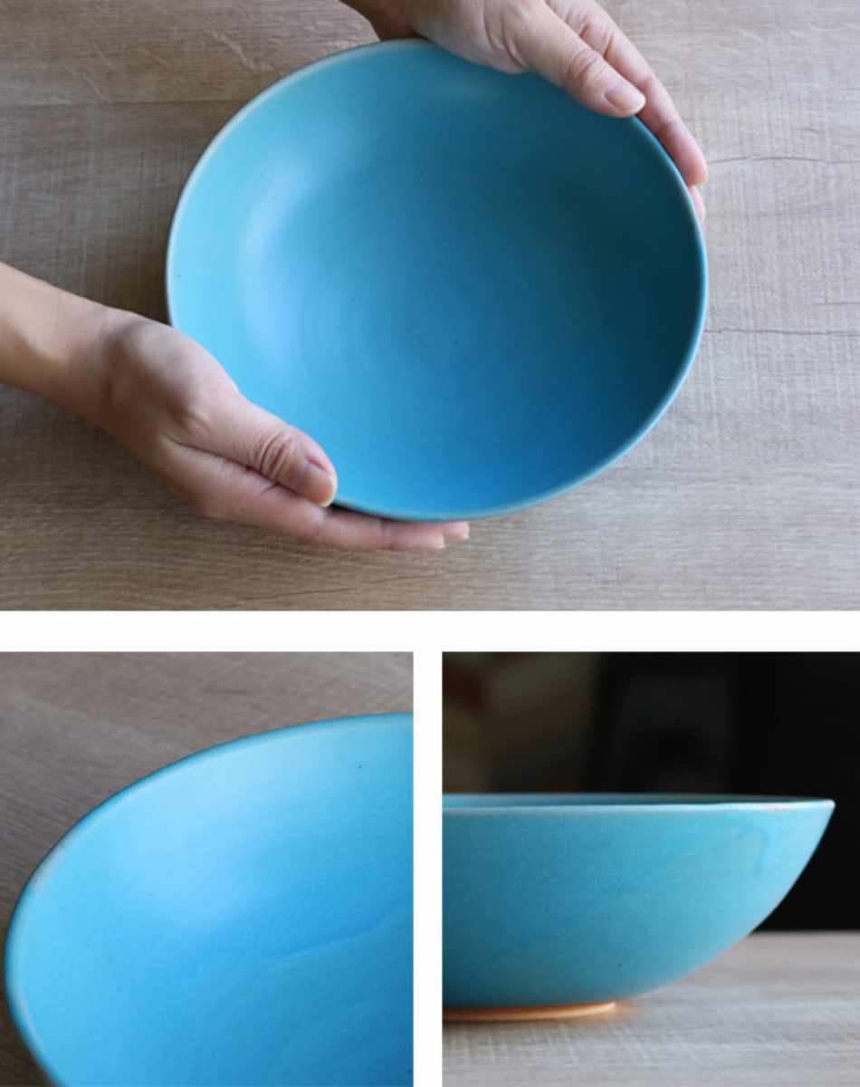 ボウル 21cm Blueシリーズ 陶器 食器 笠間焼 日本製 （ お皿 皿 カレー