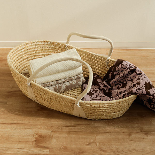 ちどり産業 クーハン ベビー かご 編み込み （ ゆりかご メイズ