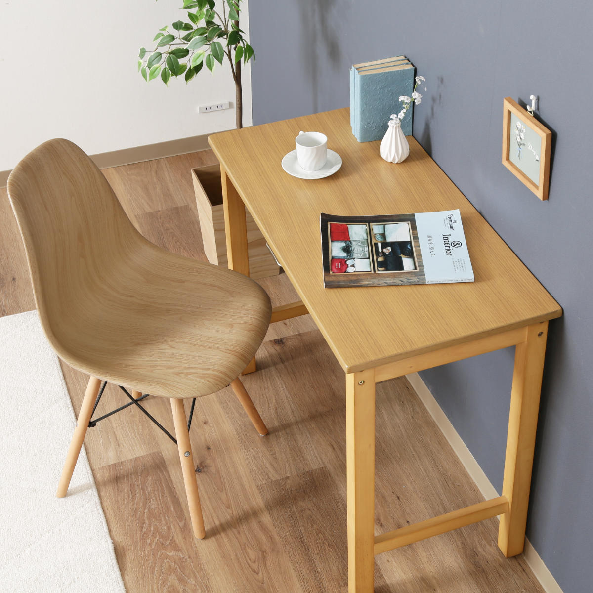 不二貿易（Fuji Boeki） ワークデスク 幅90cm 引き出し付 パソコン