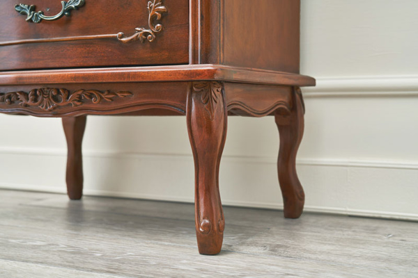 HAGiHARA（萩原） チェスト 3段 クラシック調 マホガニー前板 猫脚 幅