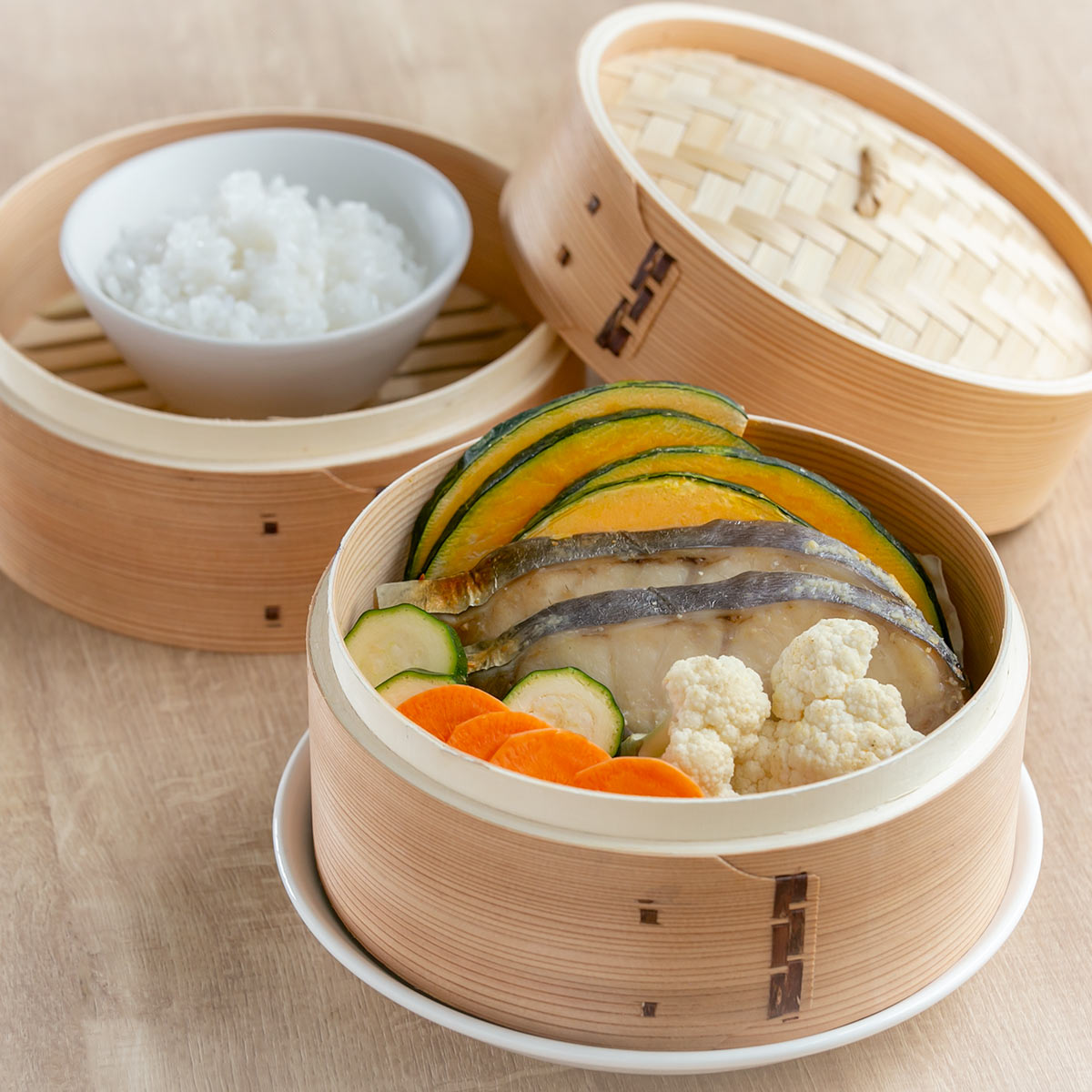 中華セイロ 2段 直径19cm （ 蒸し器 杉 木製 蒸籠 セイロ 蒸篭 蒸し