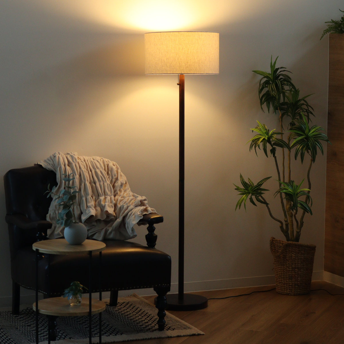 フロアライト LED対応 スタンダートフロアースタンド ダークブラウン