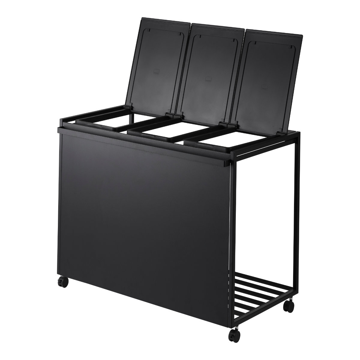 tower 山崎実業 蓋付き目隠し分別ダストワゴン タワー 45L 3分別