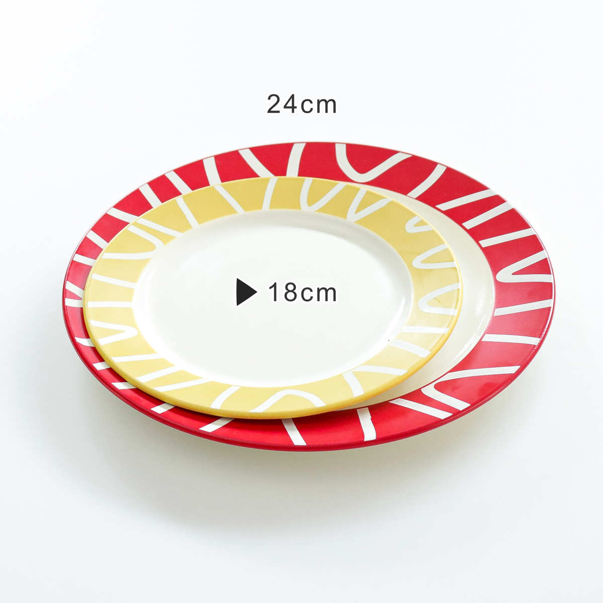 プレート 18cm S Amu dish アミュディッシュ プラスチック 同色3枚