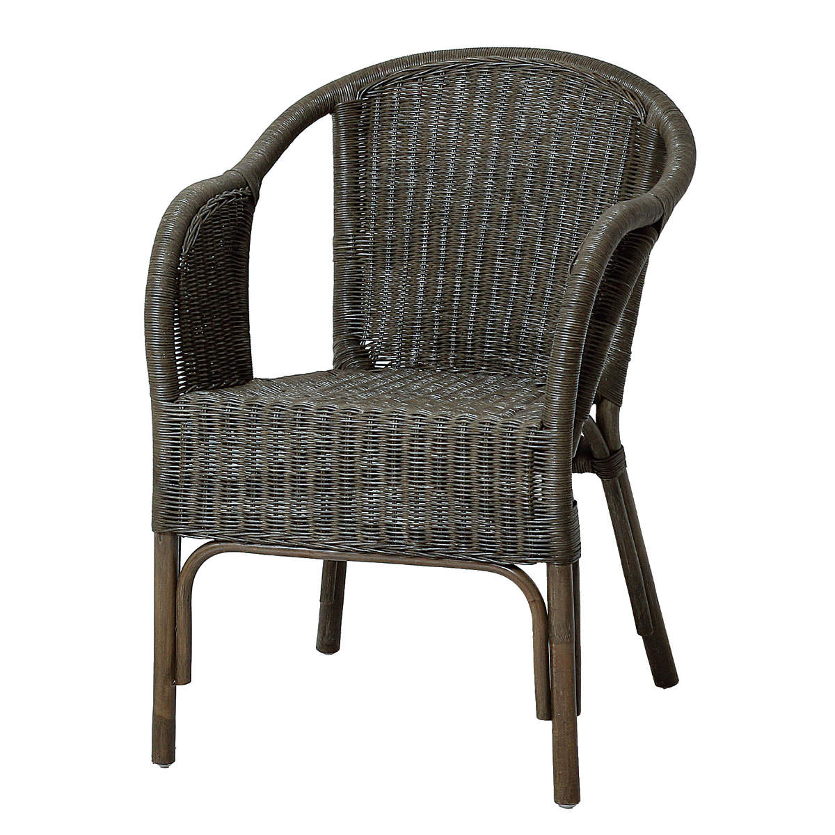 クロシオ ラタン スタッキングチェア 座面高45.5cm 完成品 （ ラタン