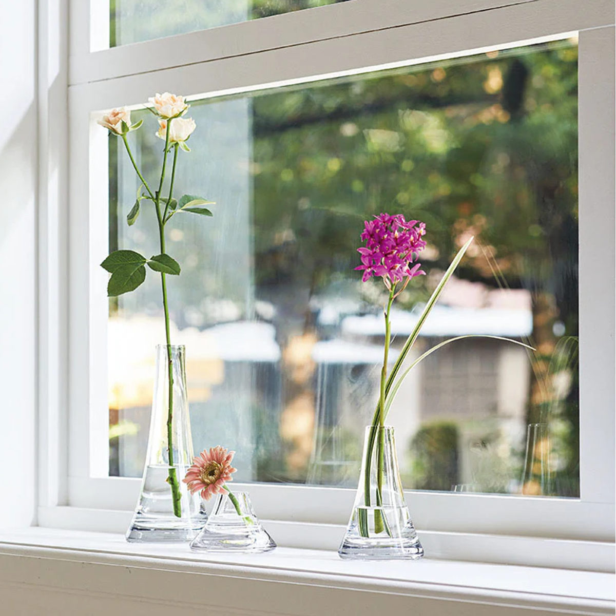 Y1505-5 ヴィンテージ フリント アルバニー ワセリンガラス 花瓶 Y1505