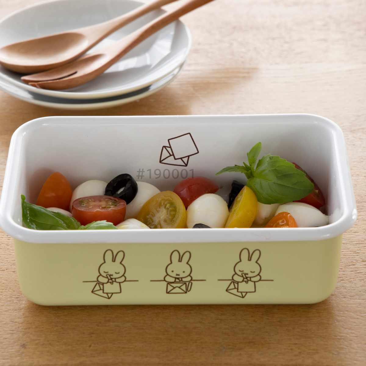 富士ホーロー 保存容器 浅型 角容器 Mサイズ 760ml ミッフィー