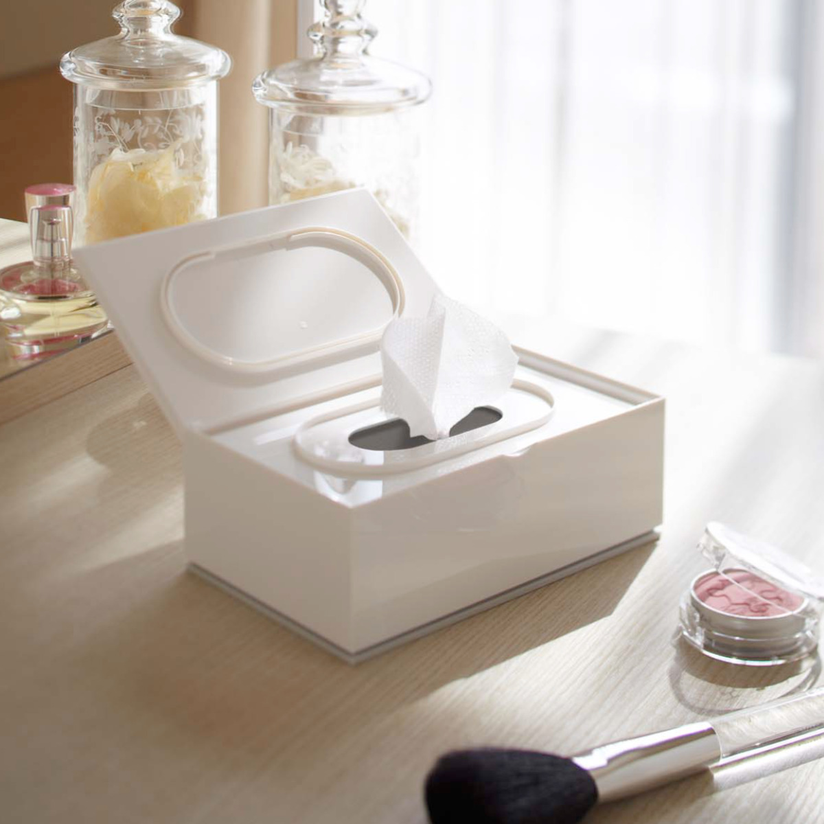 山崎実業 ウェットティッシュケース 横置き用 ヴェール （ ウェット