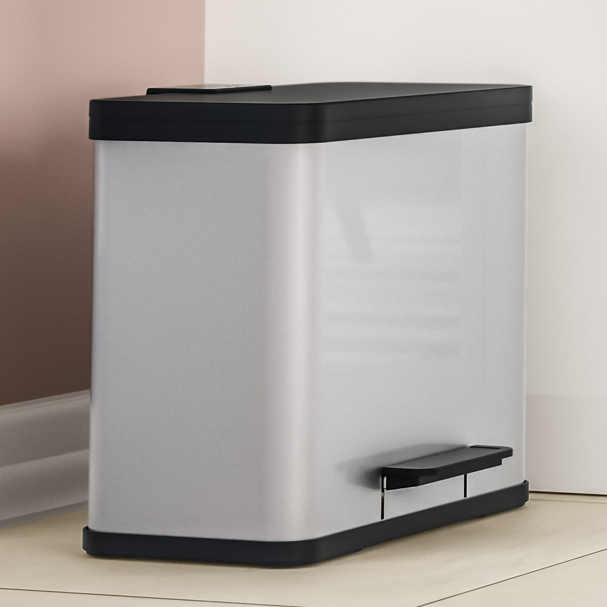 Hailo（ハイロ） ゴミ箱 9L×3 ペダルビン エコ トリオ 27 ステンレス