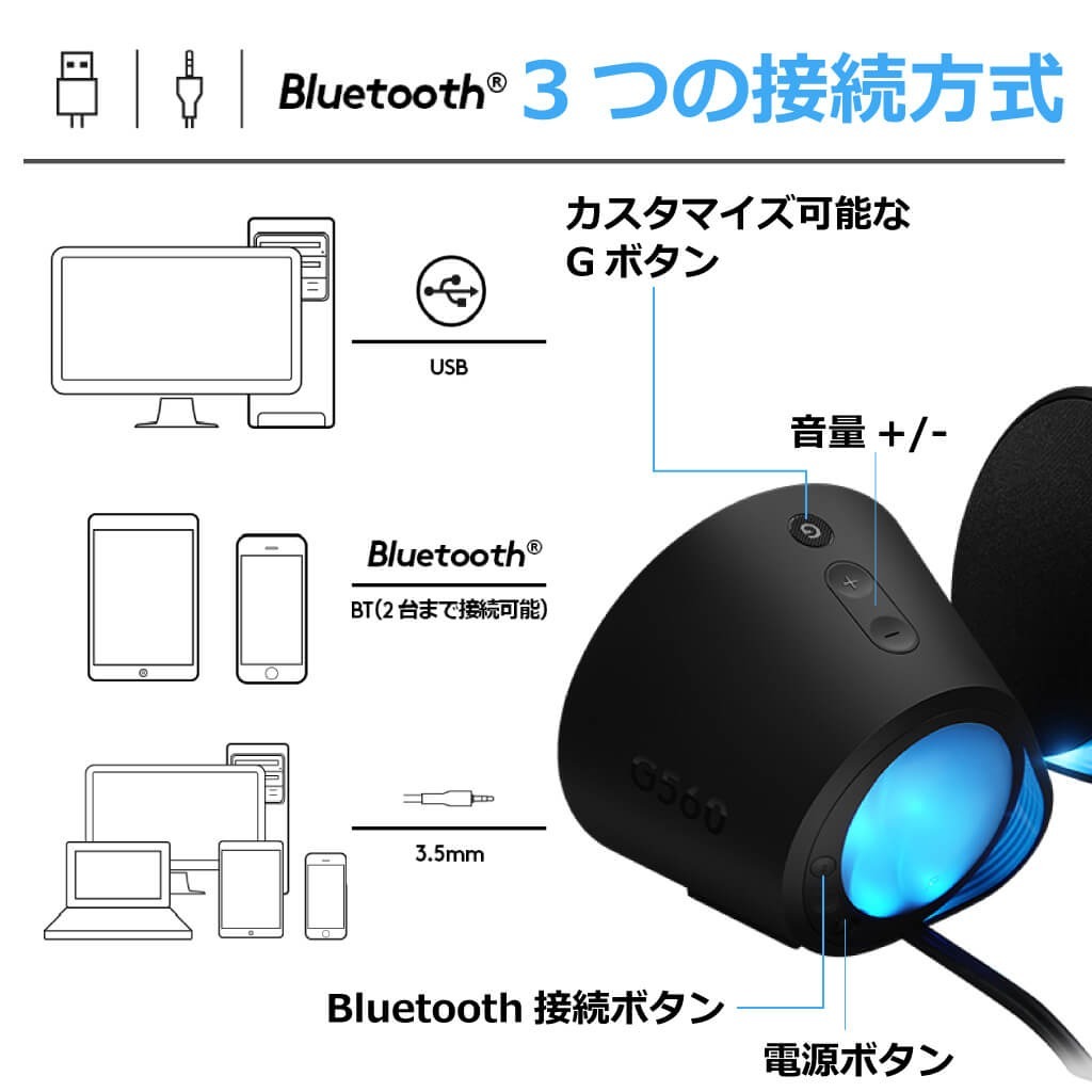ロジクールG スピーカー Logicool G ゲーミングスピーカー G560a 2.1ch