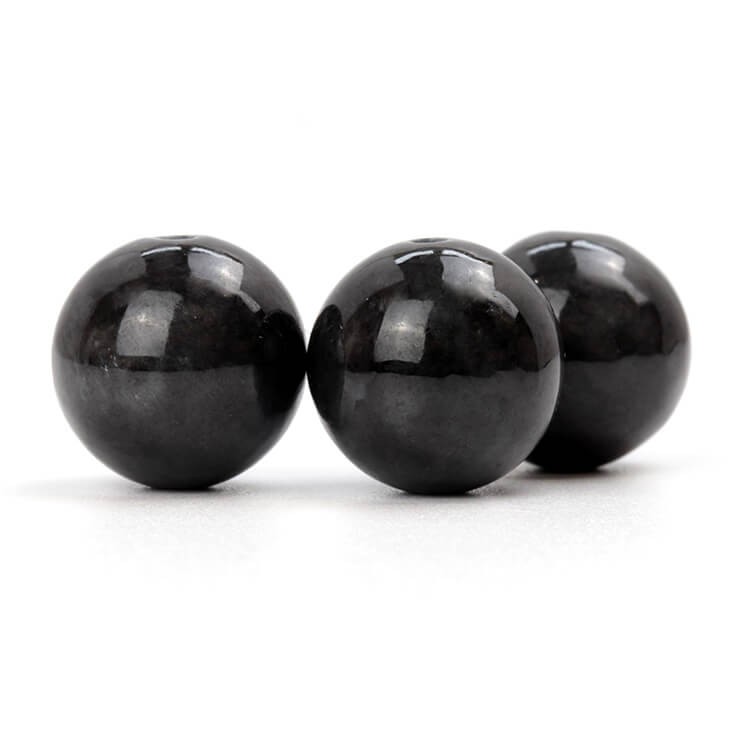 粒売り/バラ売り】黒翡翠（ブラックジェダイト） 10mm : パスクル