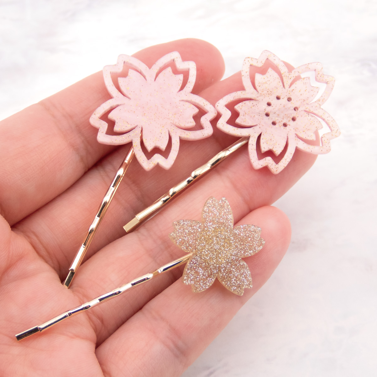 ヘアピン ヘアアクセサリー レディース 3個セット 桜 サクラ さくら 花