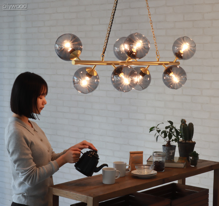 ハモサ ビアリッツ8 ペンダントランプ [ゴールド/グレー] [ゴールド