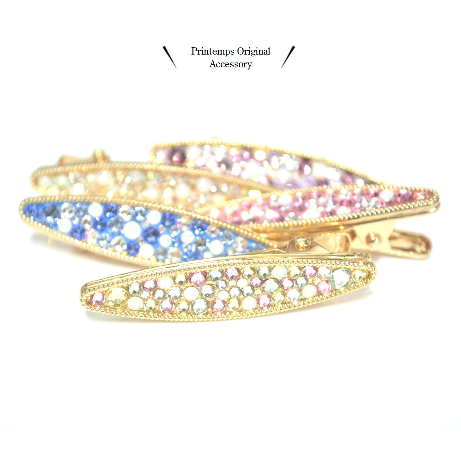 SWAROVSKI（スワロフスキー） ヘアクリップ マーキス型 ミックスカラー