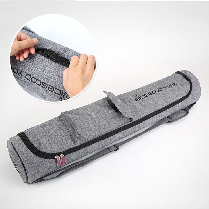 ヨガマットケース 内側撥水 軽量 ポケット ヨガマット 長物 収納