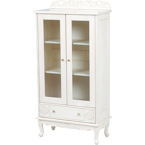 HAGiHARA（萩原） 棚 ラック 扉付き ガラス キャビネット アンティーク