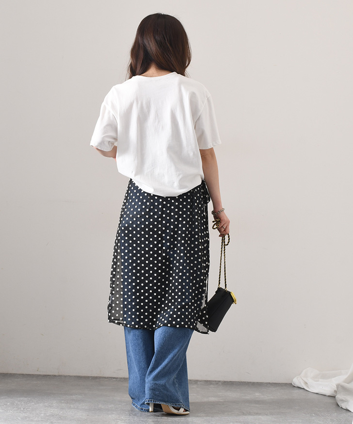 ラップスカート 巻き 重ね着 レイヤード レディース レース 膝丈 花柄