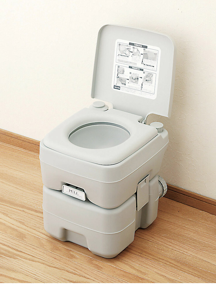 本格派ポータブル水洗トイレ 20Lタイプ 簡易トイレ 電気水道不要 災害