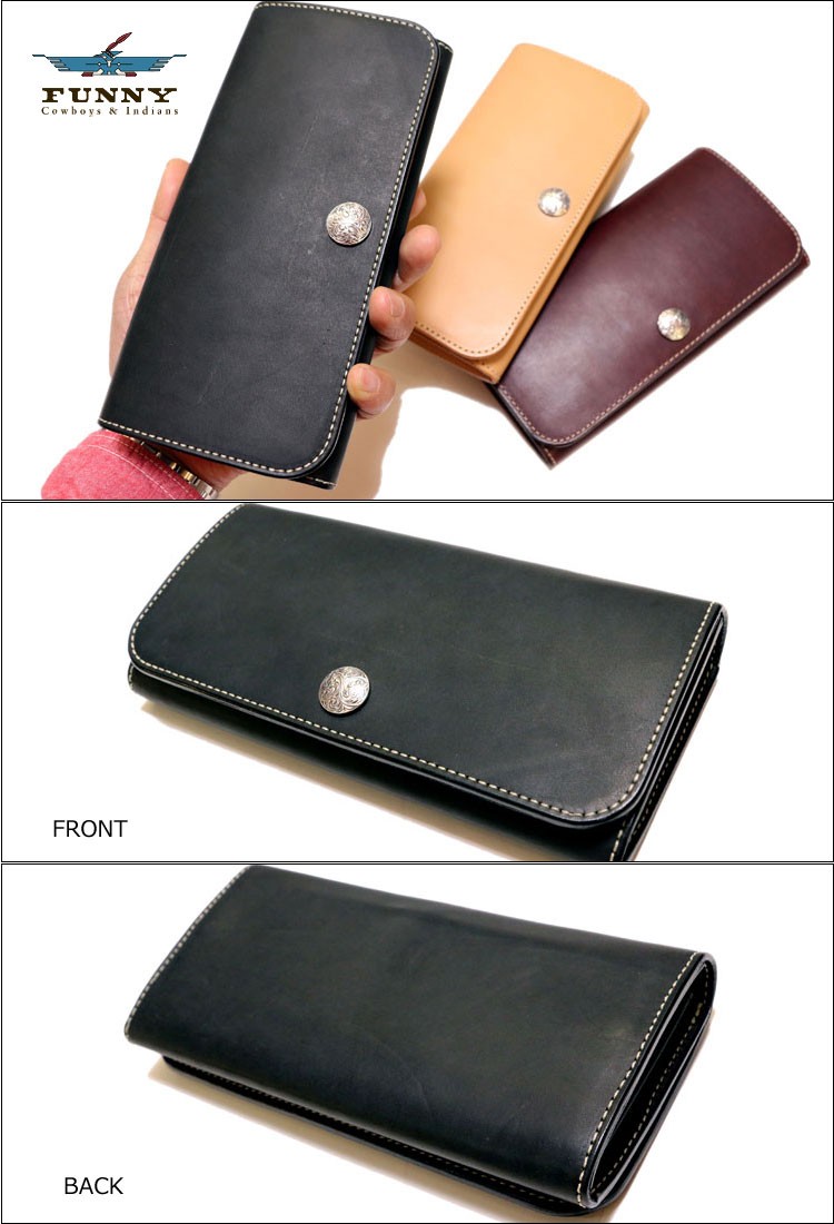 送料無料【FUNNY/ファニー】彫刻コンチョ トライフォード ロング