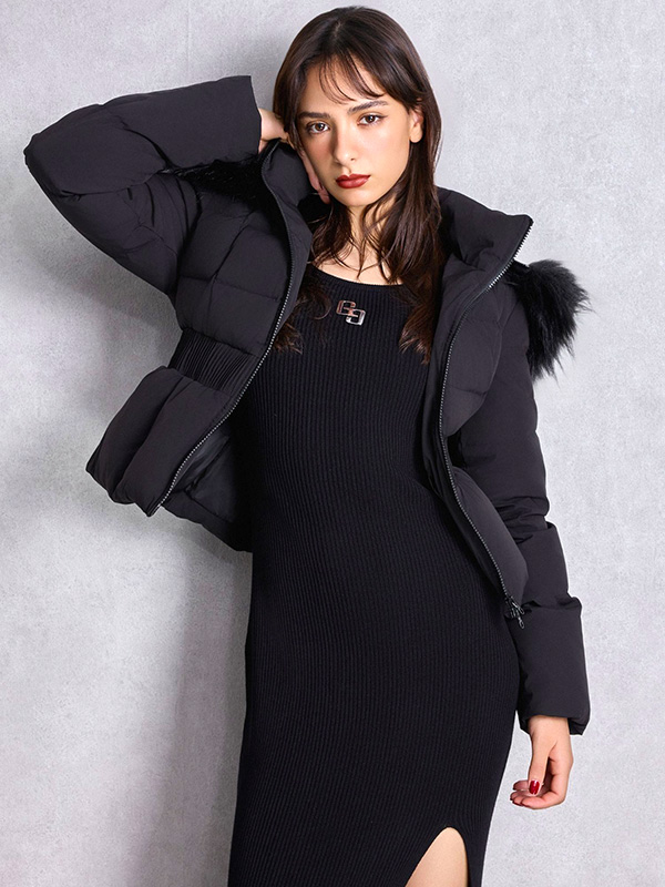 GYDA（ジェイダ） ダウン ジャケット ショート GD ベルト付き ショート