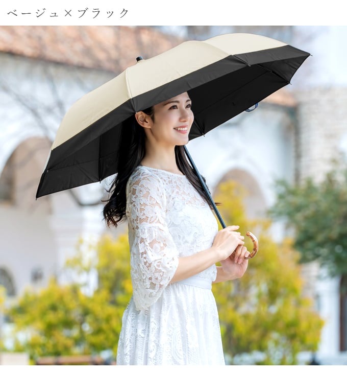 ロサブラン 日傘 折りたたみ 完全遮光 uv 晴雨兼用 軽量 2段