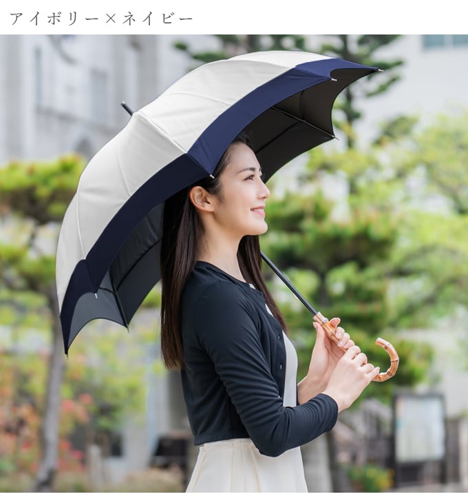 ロサブラン 日傘 完全遮光 長傘 uv 100％ 晴雨兼用 1級遮光 軽量 遮熱