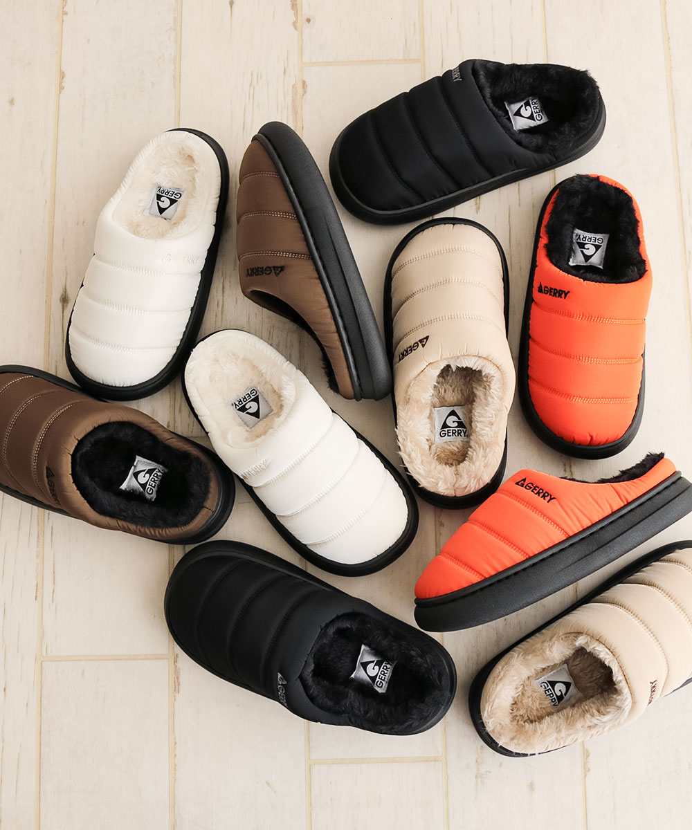 GERRY（ジェリー） サボ サンダル 冬 レディース ボア ムートン 軽量