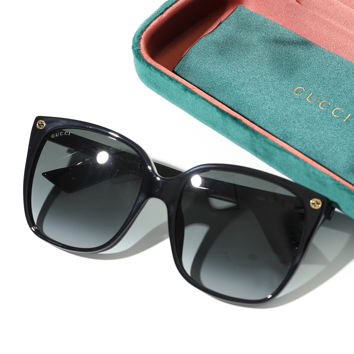 GUCCI（グッチ） サングラス GG0022S レディース スクエア型 メガネ