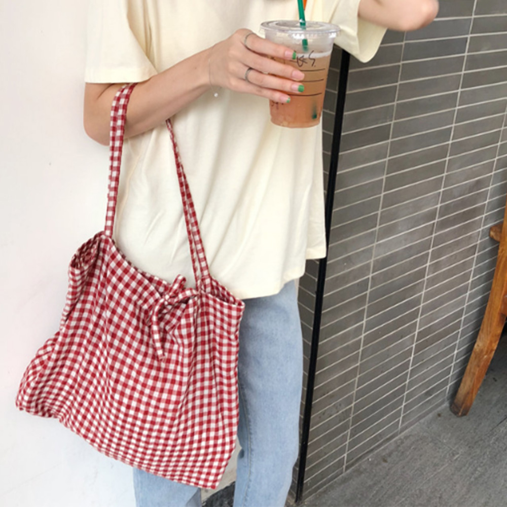 レディーストートバッグ チェックバッグ トートバッグ エコバッグ