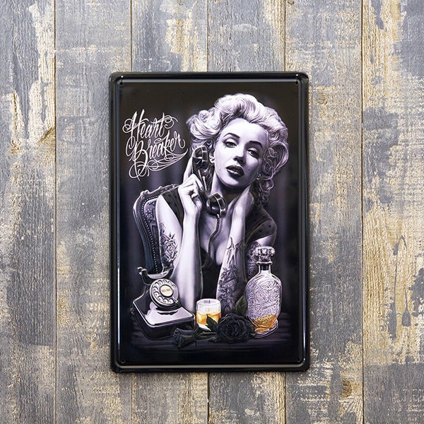 ブリキ看板 アメリカン雑貨 アンティーク メタルプレート マリリン