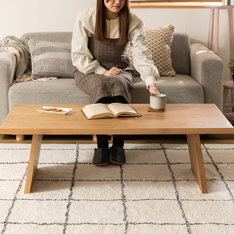 リビングテーブル おしゃれ 日本製 長方形 センターテーブル 木製 天然