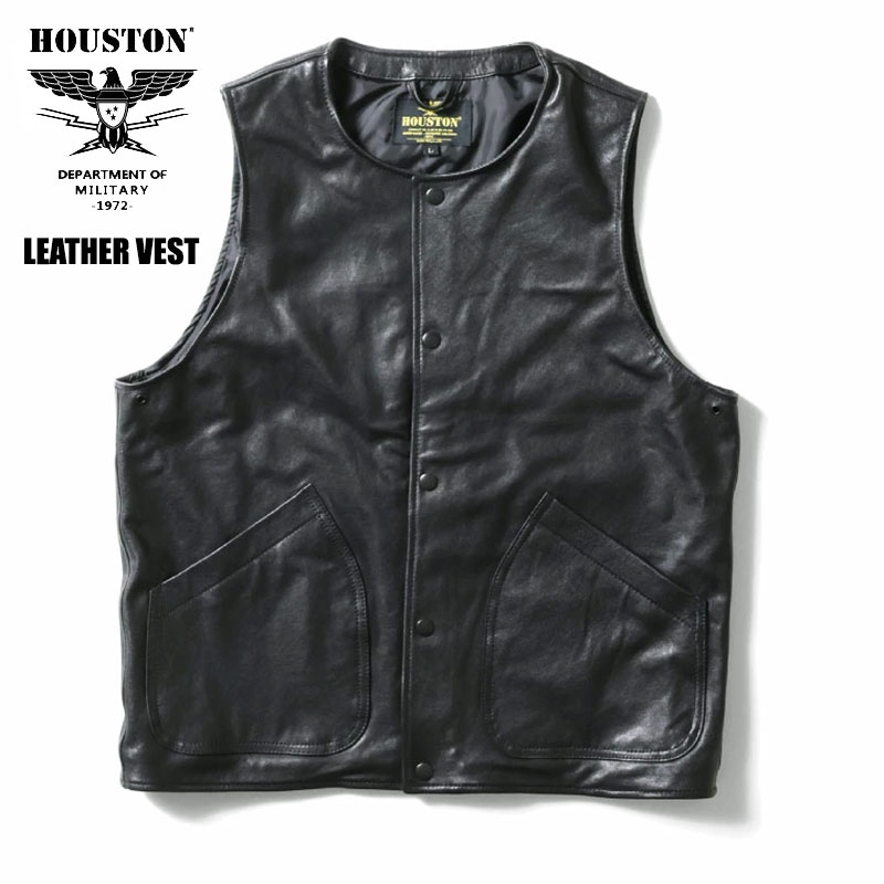 HOUSTON（ヒューストン） LAMB LEATHER VEST ラムレザー ベスト
