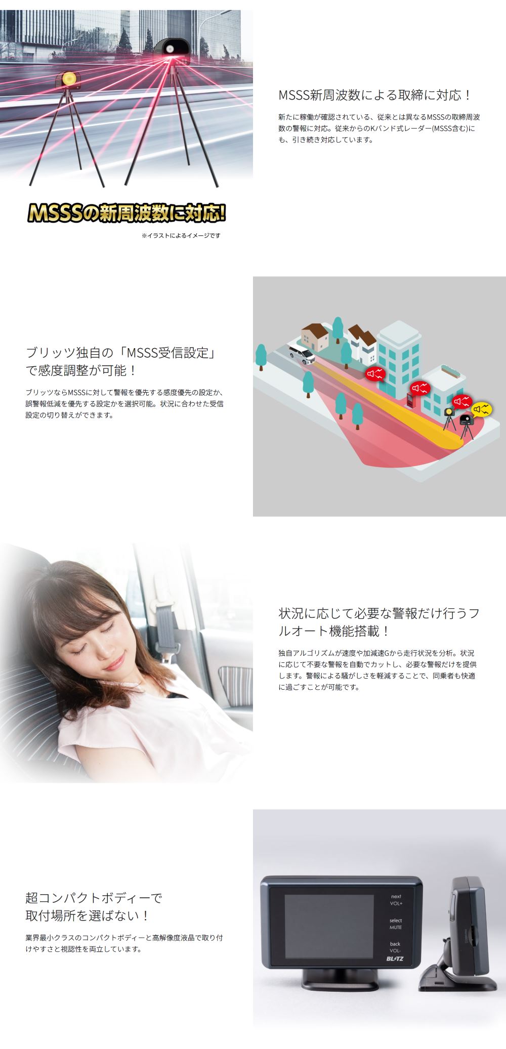 BLITZ（ブリッツ） レーザー＆レーダー探知機 MSSS新周波数対応モデル