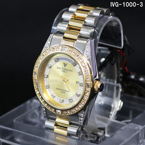 腕時計 レディース メンズ アイザックバレンチノ ジルコニア ライン