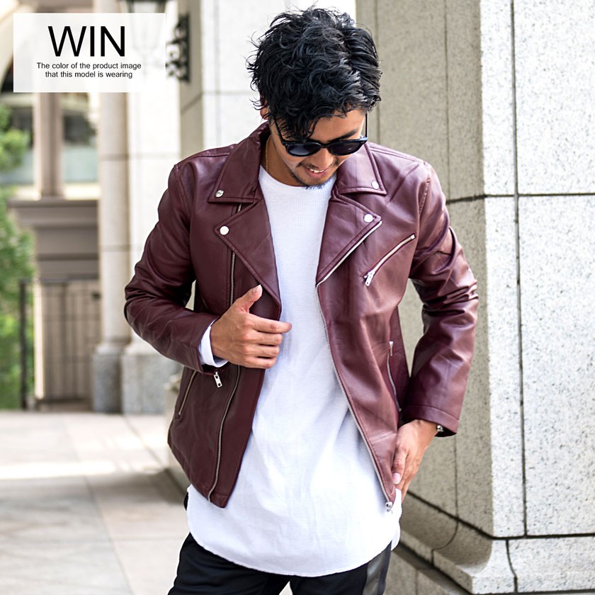 Vicci（ビッチ） ライダースジャケット メンズ 50代 革ジャン レザー