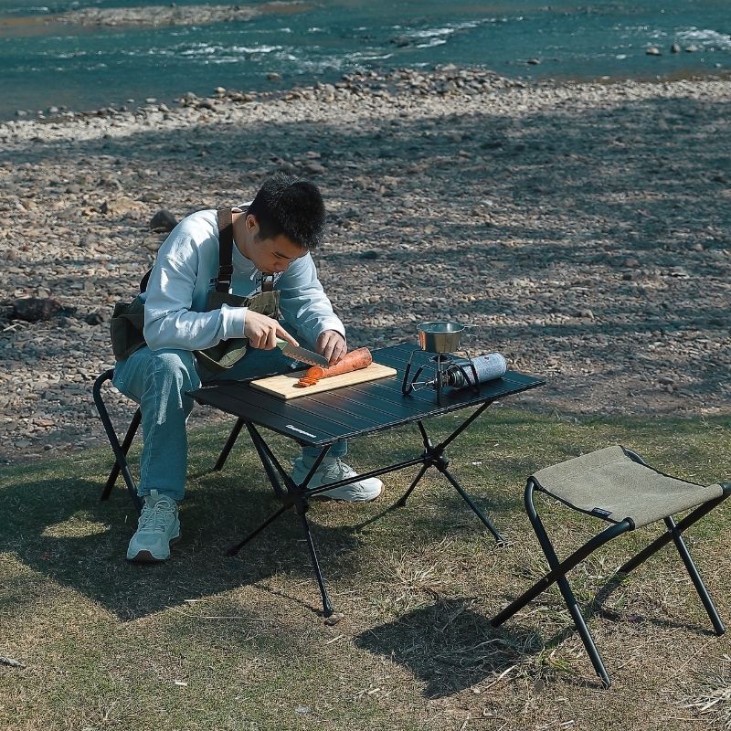 CAMPINGMOON ロールテーブル アウトドアテーブル ローテーブル