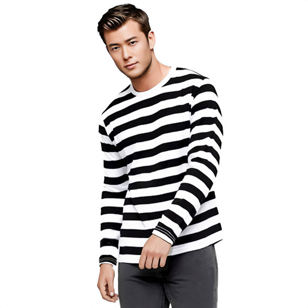 ボーダーロンT 綿100% 長袖Tシャツ メンズ レディース A111 : スピード