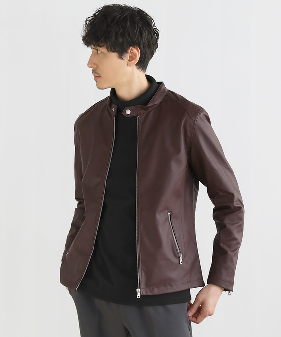 NEVER） Acquiesce ライダースジャケット メンズ PUレザー ジャケット