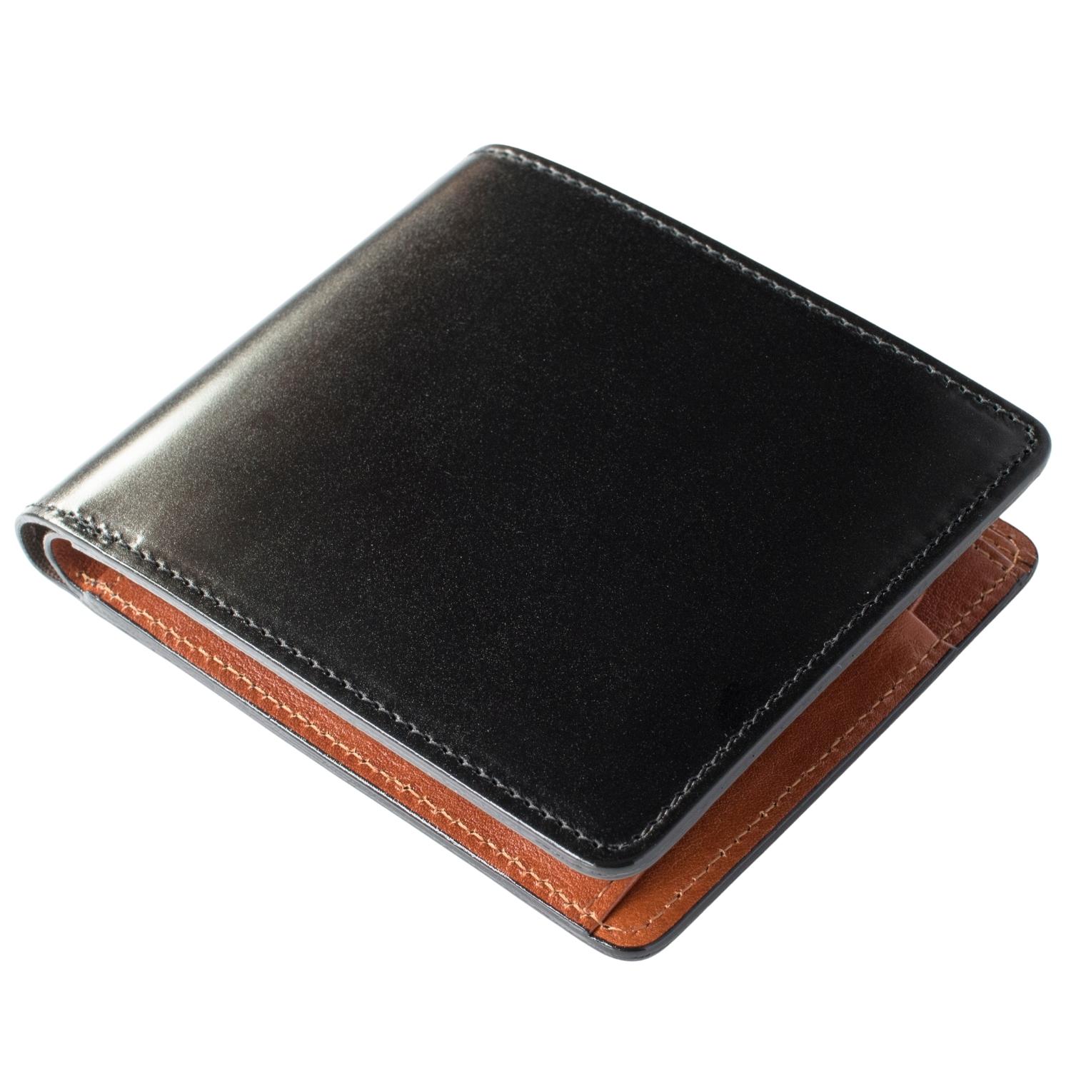 アウトレット）財布 二つ折り財布 コードバン 本革 日本製 水染め