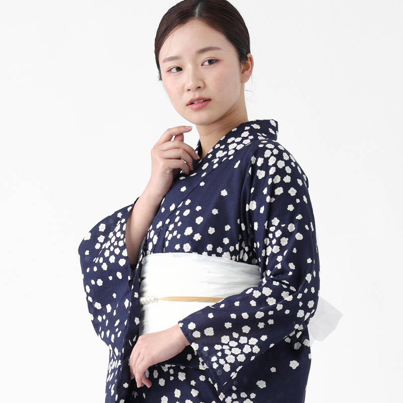 BOTAN 二部式浴衣 3点 セット 帯 下駄 花柄 簡単 セパレート 浴衣