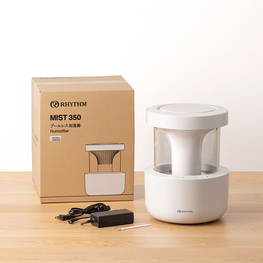 RHYTHM 選べる2色 リズム 加湿器 MIST 350 超音波式 プールレス 省電力