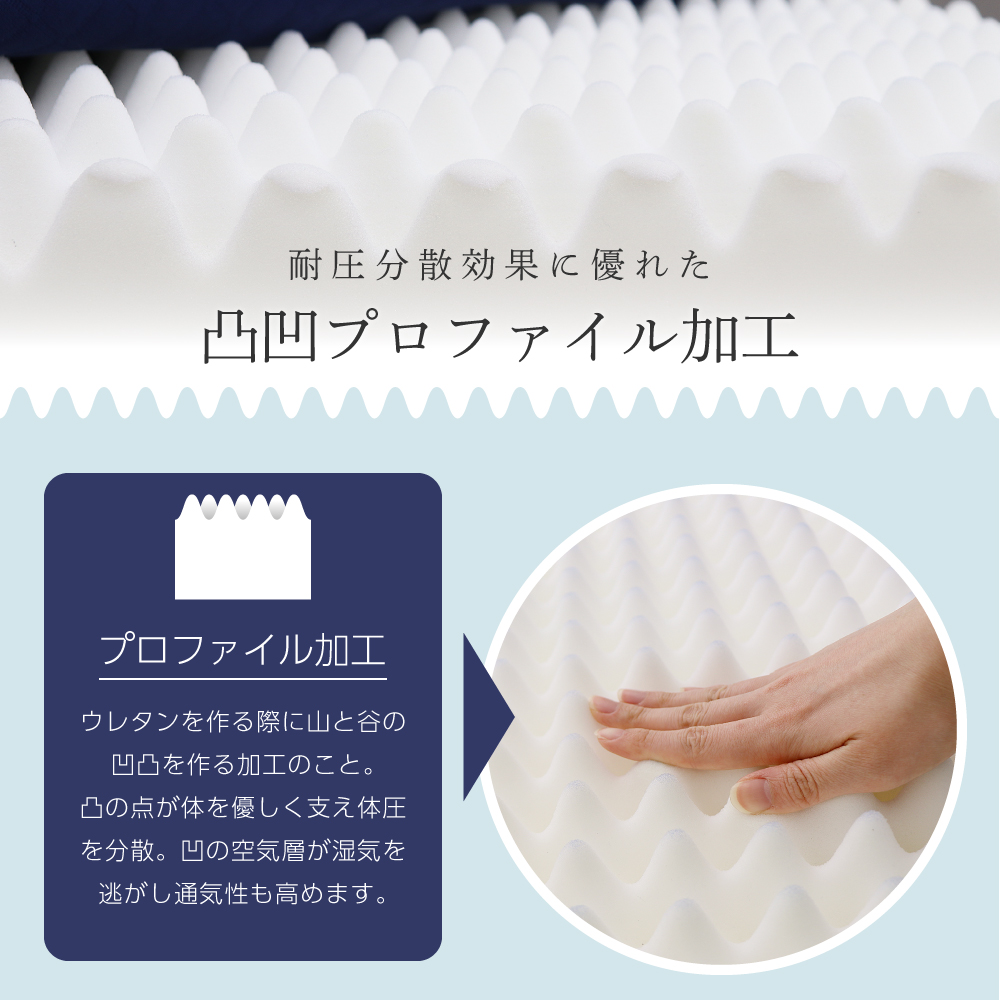 西川（nishikawa） 極厚三つ折り高反発マットレス布団 シングル 約97