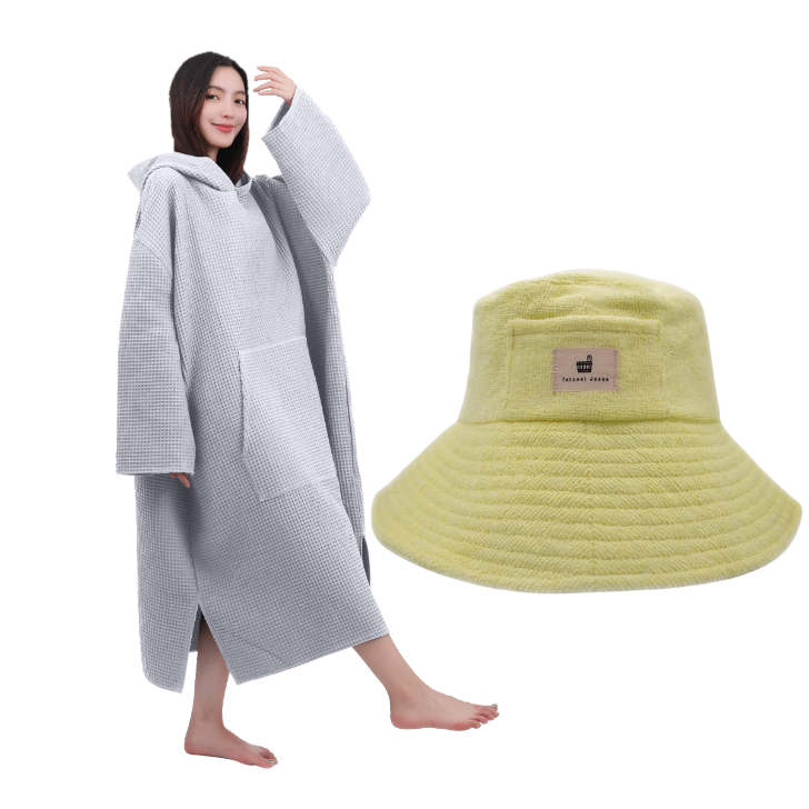 公式Totonoi Japan タオル地 サウナハット&サウナポンチョセット 全24