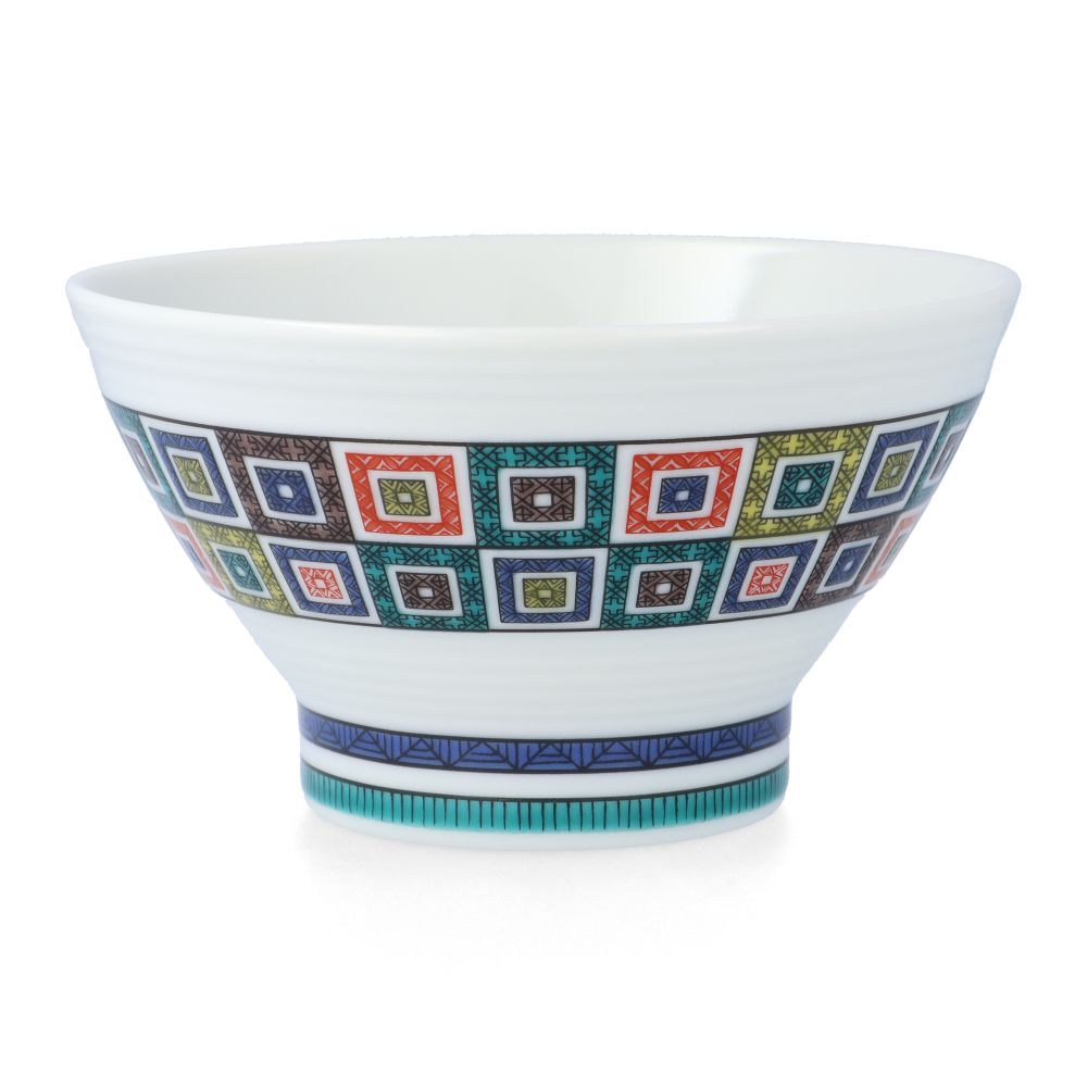 九谷焼 色絵千段飯碗 / 青郊窯｜和食器 飯碗 茶碗 人気 ギフト贈り物