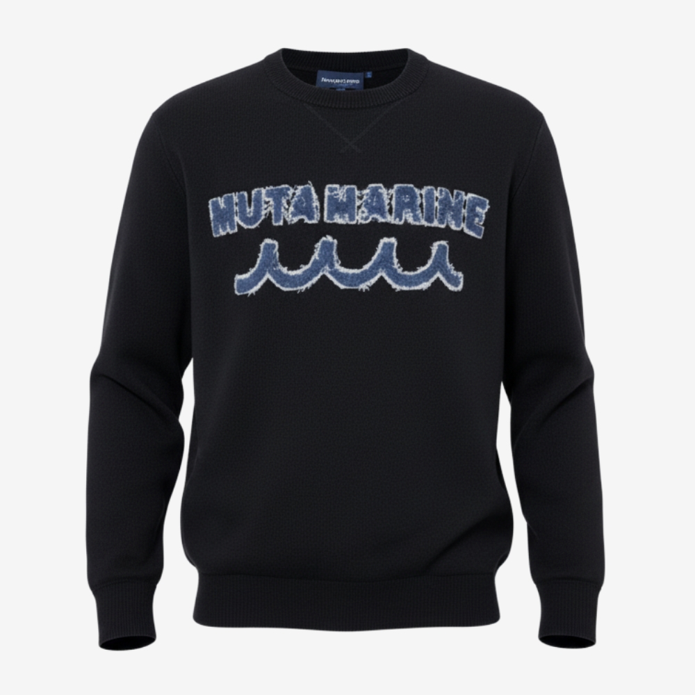 muta（ムータ） muta MARINE マリン デニムパッチ クルーネック