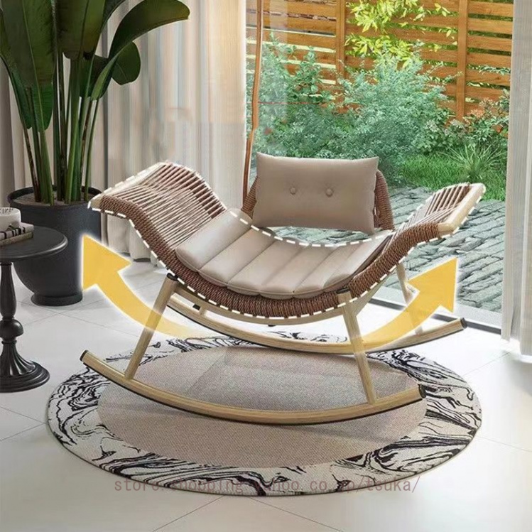 ロッキングチェア 籐椅子 揺り椅子 チェア ラウンジチェア 戸外いす