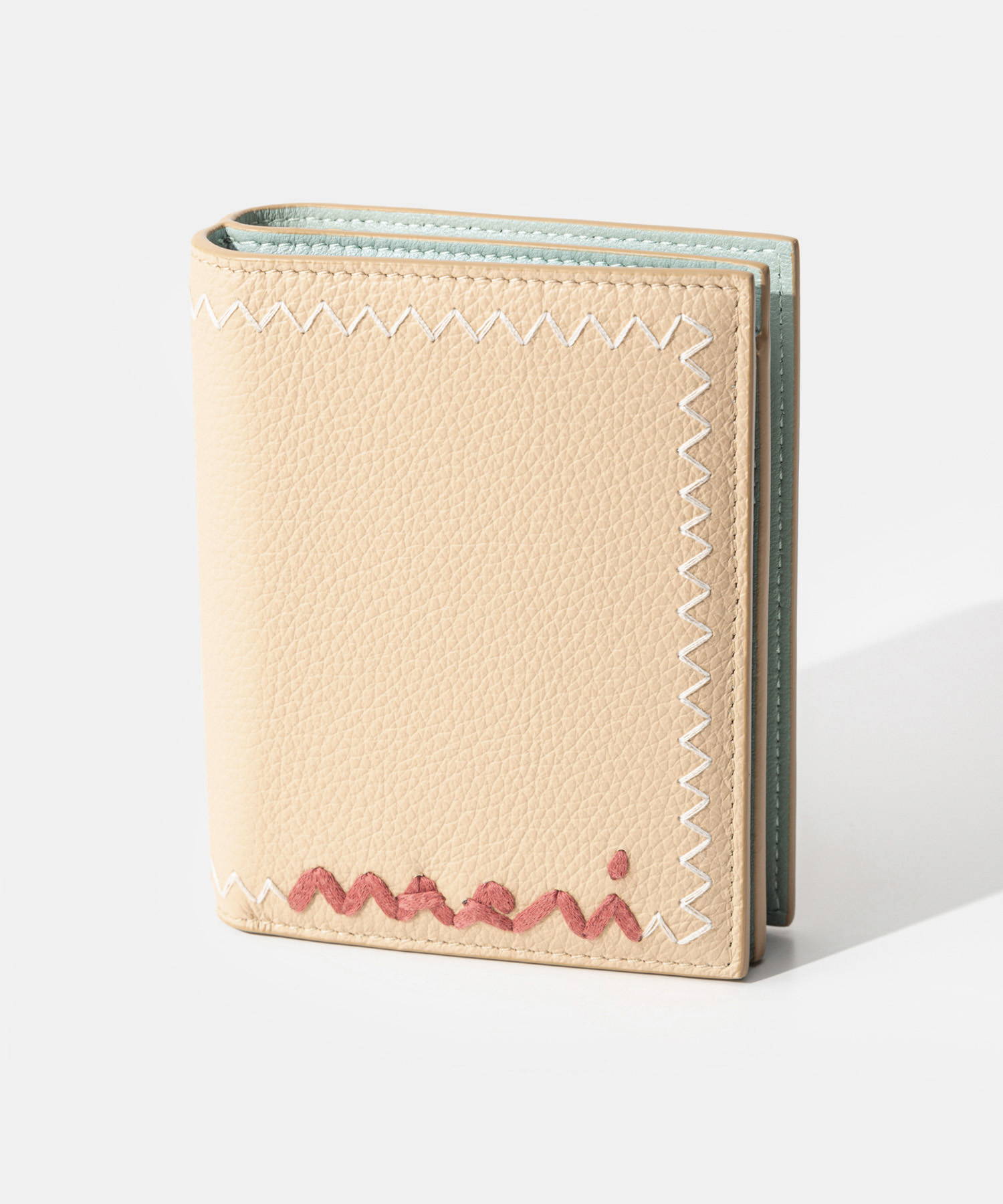 MARNI（マルニ） MARNI COMPACT WALLET WITH ZIPPER SYMBOL LOGO